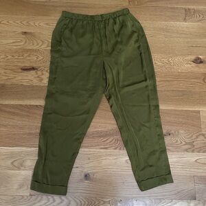 silky satin LYSSE Pull on Crop Jogger trouser